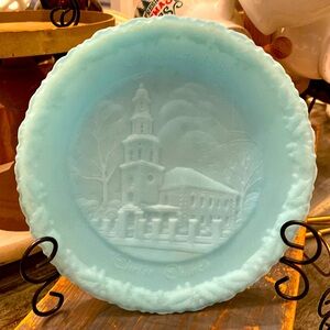 Vintage Fenton commemorative Christmas plates